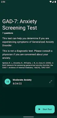 Anxiety Test android App screenshot 0