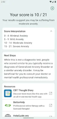 Anxiety Test android App screenshot 1