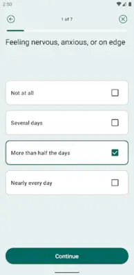 Anxiety Test android App screenshot 2