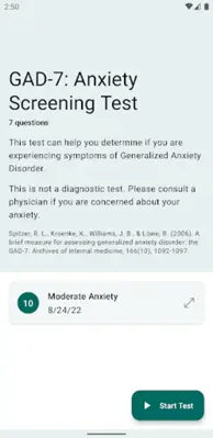 Anxiety Test android App screenshot 3